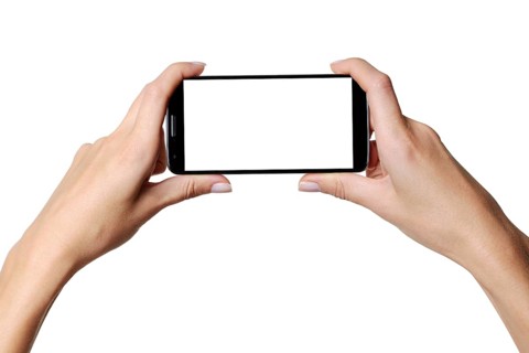 Smartphone with blank screen