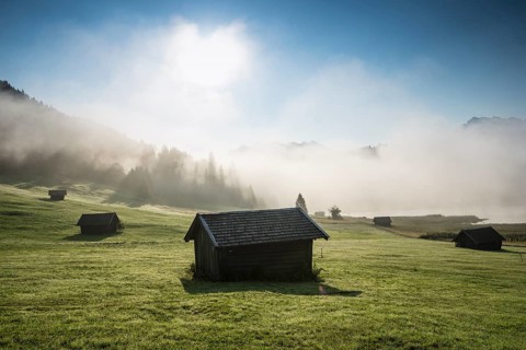 Sunrise and morning mist