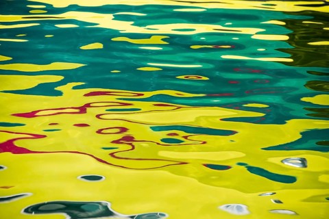 Colorful reflection on water