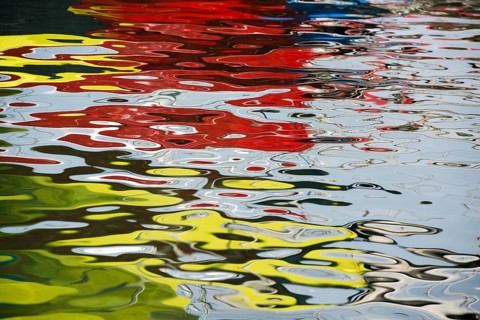 Colorful reflection on water
