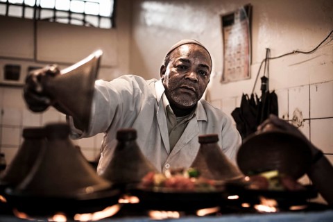 Man preparing traditional food