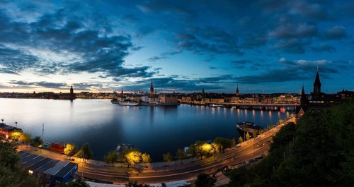 Riddarholmen island at dusk