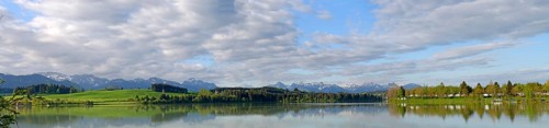 Panorama of the dam crest of the Lech dam