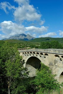 Old bridge over the river Golo