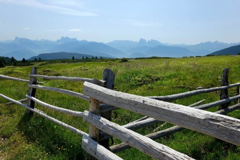 From the Villanders alpine pasture over the Eisacktal to the Dolomites