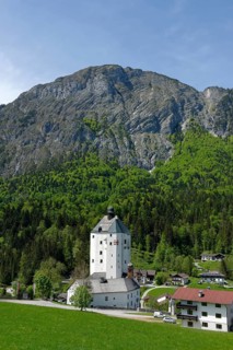 Mariastein with pilgrimage church and bergfried or keep in Kufstein