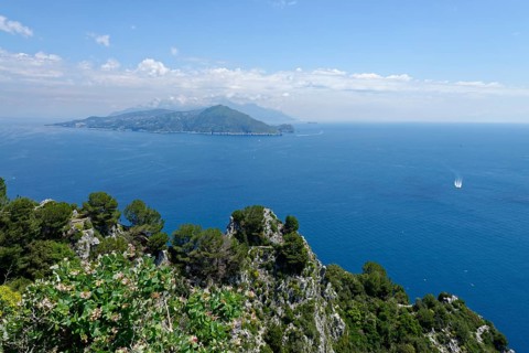 View from the park on the Amalfi Coast