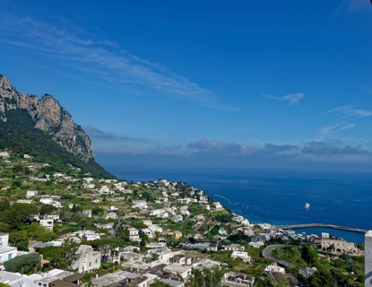 View from the Piazza Umberto on the Marina Grande and Monte Solero