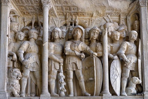 Relief at the entrance