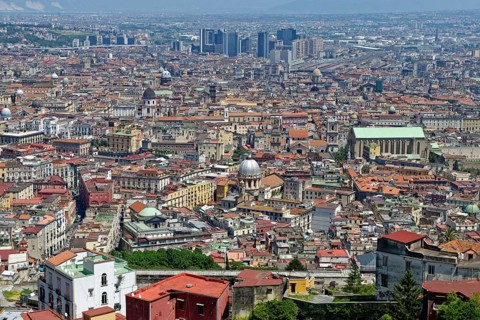 View of the city as seen from Castel Sant'Elmo