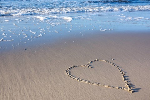 Heart in the sand