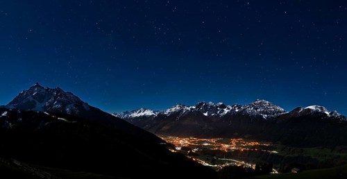 Landscape in the moonlight