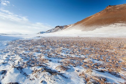 Namafjall mountain in winter