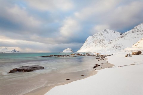 Bay Vikbukta in winter
