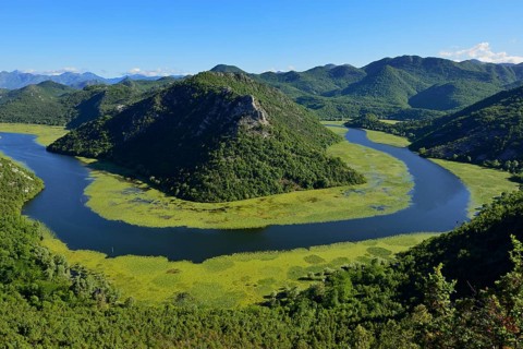 Big bend in river