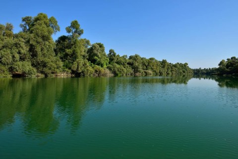 Moraca river delta at Skadar Lake National Park
