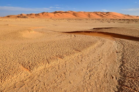 Sanddunes and claypan