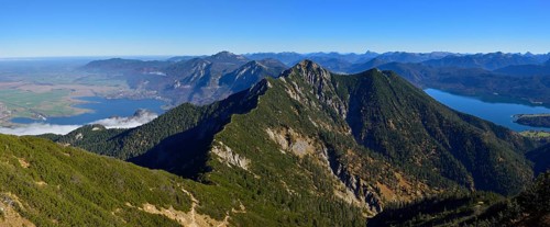 Panoramic view from Heimgarten to Herzogstand