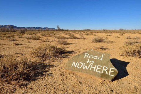 Road to nowhere sign