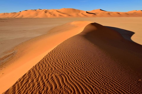 Sanddunes and clay pan