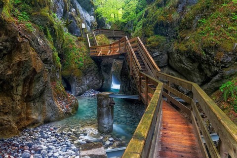 Boardwalk in the Seisenberg Gorge