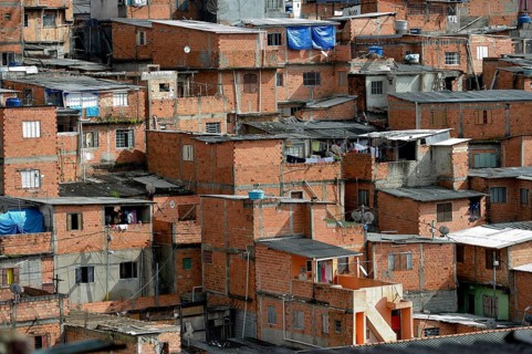 Houses of rough bricks