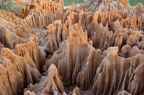 Erosion on the banks of the Zambezi River