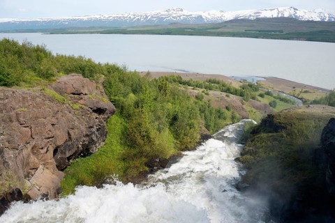 River Hrafnsgerdisa flowing into the Lagarfljot Lake