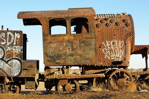 Rusted locomotive
