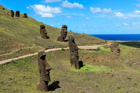 Moais in Rano Raraku