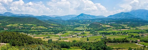 View of Le Crestet village