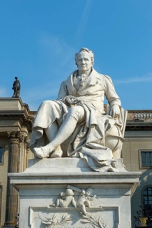 Alexander von Humboldt statue in front of Humboldt University