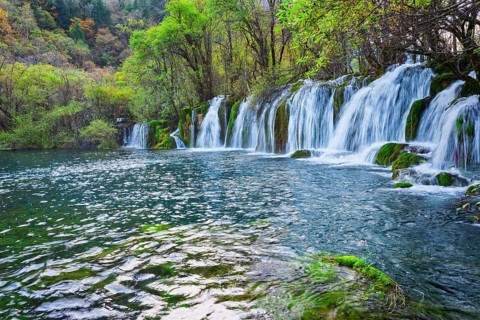 Arrow Bamboo Lake waterfalls