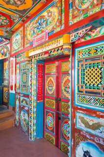 Decorated house entrance