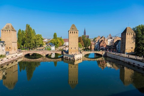 River Ill at Ponts Couverts bridges, Strasbourg