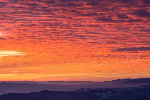 Winter sunset from Mount Nerone