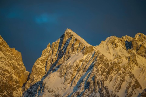 View from Fernpass on Mieminiger mountains in winter