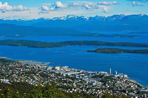 View of Molde on Moldefjord shore