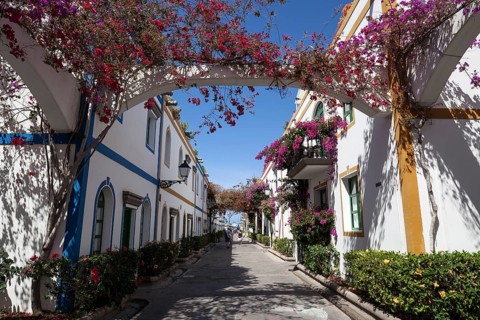 Typical alleyway in Puerto de Mogan