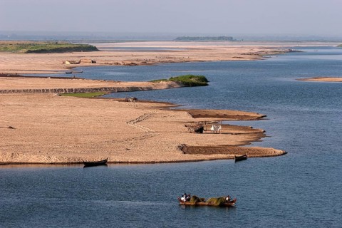 Riverbank of Irrawaddy or Ayeyarwaddy