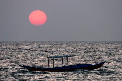 Sunset over the sea