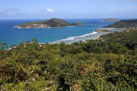 Views of coast and sea at Port Glaud