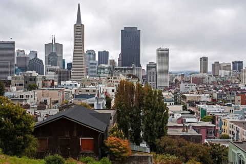 View of financial district from Telegraph Hill