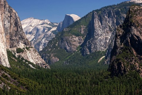 View into Yosemite Valley from Tunnel View