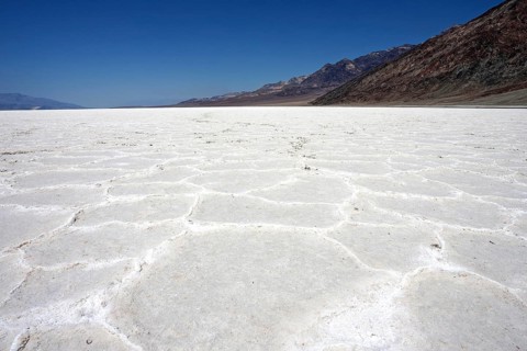 Salt crust in Badwater Basin salt pan