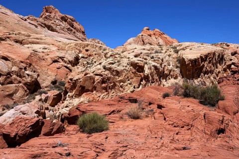 Coloured sandstone formations at Rainbow Vista