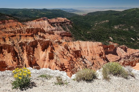 Views of bizarre sandstone erosions in Amphitheater