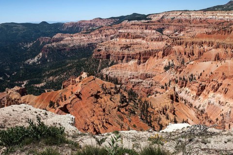 Views of bizarre sandstone erosions in Amphitheater