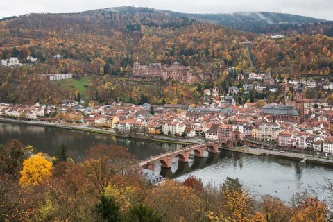 View from Philsophenweg to Neckar