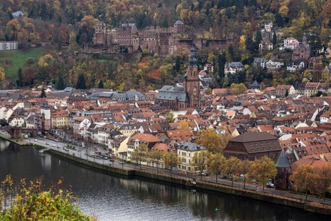 View from Philsophenweg to Neckar